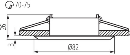 LED GU5.3 Kruhové černé svítidlo Gwen Kanlux Bodové LED svítidlo pro zápustnou montáž