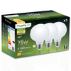 3x Žárovka LED E27, G95 8W = 75W 3000K Teplá bílá Globe Mléčná Filament LUMILED