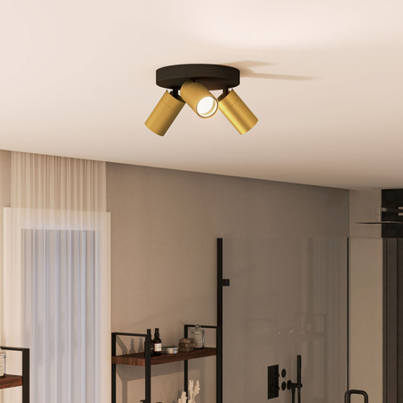 Reflektorové stropní svítidlo 3x GU10 IP44 měděno-černé Kosipo Philips