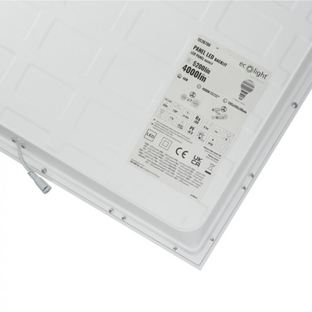 LED panel 60x60 Zapuštěný podstavec 40W 5200lm 4000K neutrální bílá podsvícení Ecolight