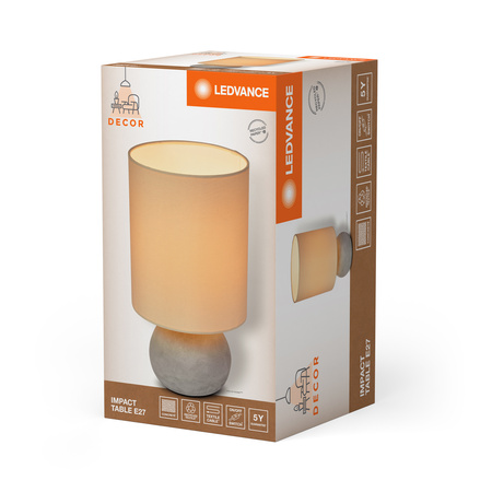 Stolní lampa Stolní svítidlo Stojací dekorativní E27 Béžová šedá USB-C Dekor Ledvance