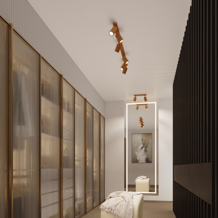 Bodové reflektorové stropní svítidlo Tuba 2x GU10 Gold Carbon Deep Space SL.1561 Sollux