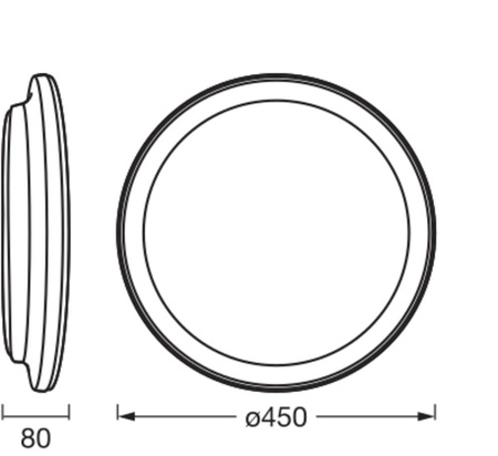 Nástěnné stropní svítidlo Nástěnné bodové svítidlo pro povrchovou montáž 24W 1450lm CCT Black Orbis Ledvance