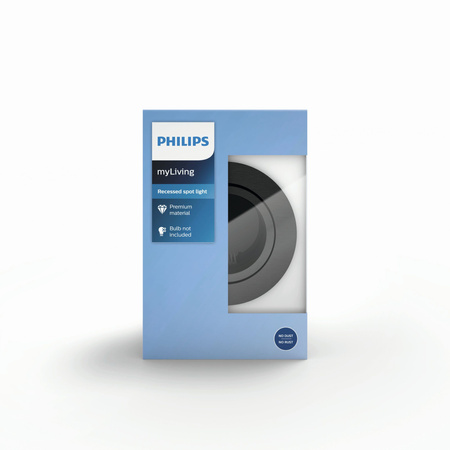 Zásuvné halogenové svítidlo DONEGAL GU10 Round Movable Grey PHILIPS
