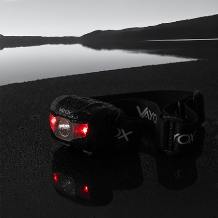 Dobíjecí čelová svítilna 100lm LED + 2x LED VA0178 VAYOX