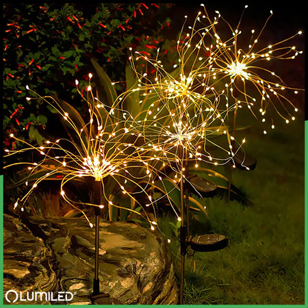 Solární LED lampa pampeliška, 80cm 3000K LOTUS LUMILED