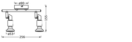 LED stropní nástěnné svítidlo Nástěnné svítidlo pro povrchovou montáž 6,8 W 460lm 3000K Warm Dimmable Black LED Spot Ledvance