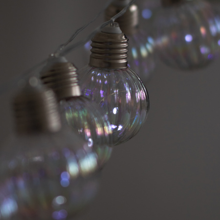 Solární zahrada Girland 20x LED světelný řetěz Dekorativní koule 5,8 m Studená