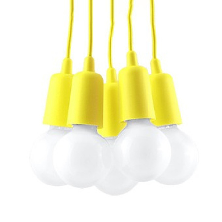 DIEGO LED závěsné stropní svítidlo 5xE27 Overhang Yellow SOLLUX