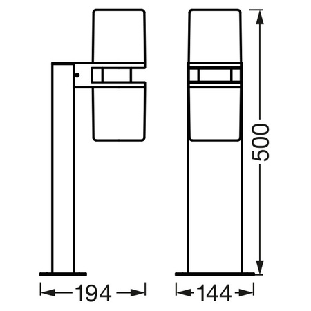 FLARE inteligentní zahradní patník 50 cm SMART+ WiFi 14W 1000lm RGB+W LEDVANCE