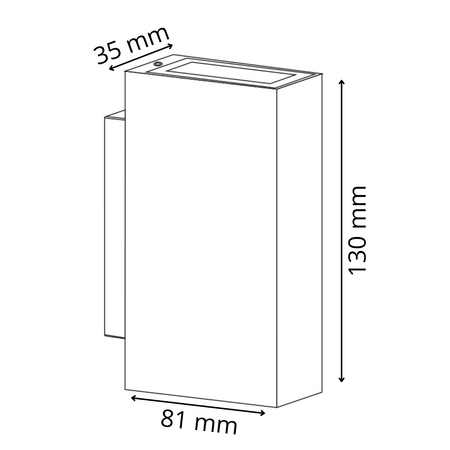 Nástěnné svítidlo LED Elevation Černá Horní/Spodní 2x2.5W 4000K Neutrální bila ORLEAN GOLDLUX (Polux)