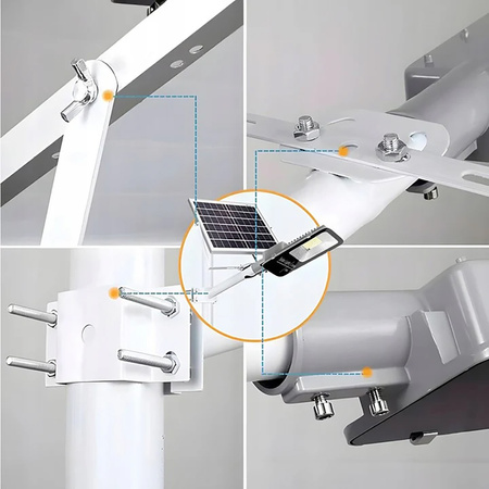 Výkonná 1500W 6500K LED solární lampa IP66 + dálkové ovládání