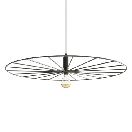 SIRKEL E27 LED závěsné stropní svítidlo kruhové 60 cm černé SOLLUX