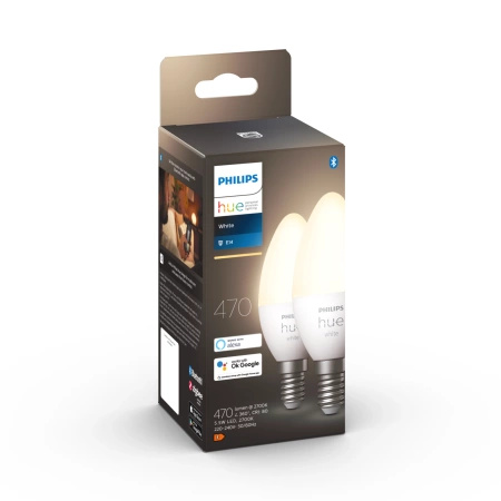 2PAK LED žárovka E14 B39 5,5W 2700K teplá PHILIPS HUE White Bluetooth Zigbee
