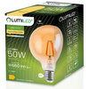 3x Dekorativní Kulatá Žárovka LED E27, G95 6W = 50W 660lm 2000K Teplá bílá 360° Filament Globe Amber LUMILED
