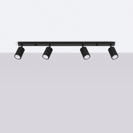 Bodové reflektorové stropní svítidlo Tuba 4x GU10 Black Carbon Deep Space SL.1584 Sollux