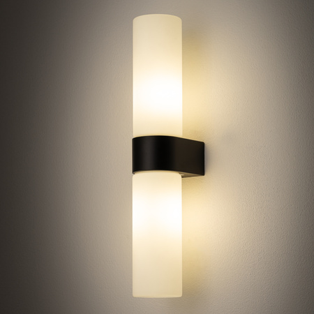 Nástěnné svítidlo Povrchová montáž 2x G9 Černá Vodotěsná Koupelna IP44 Moderní NATALIE 10728 Novodvorski