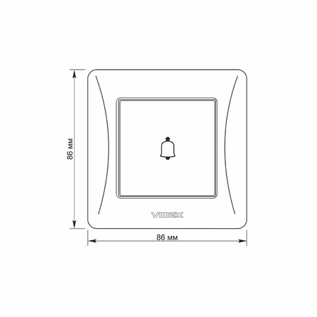 Zvonkové tlačítko s rámečkem 10A Povrchová montáž Černá BINERA VIDEX