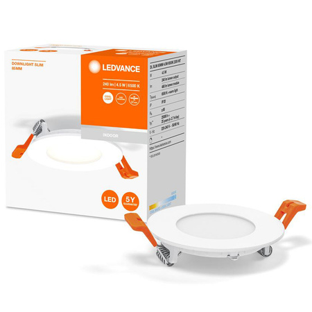 LED panelové zapuštěné stropní svítidlo DOWNLIGHT SLIM 4.5W 240lm 6500K Studené 8.5cm Ledvance