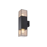 Venkovní zahradní lampa Venkovní nástěnné svítidlo LED 2x E27 IP54 černá Moderní Loanda Rabalux