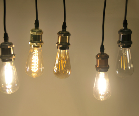 Závěsná LAMPA závěs s držákem lampy IL MIO NOLA E27 chrom 100cm černý kabel