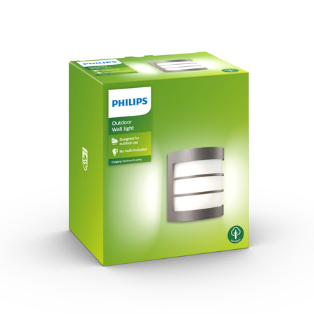 Zahradní lampa LED nástěnná lampa CALGARY myGarden E27 IP44 Antracit PHILIPS