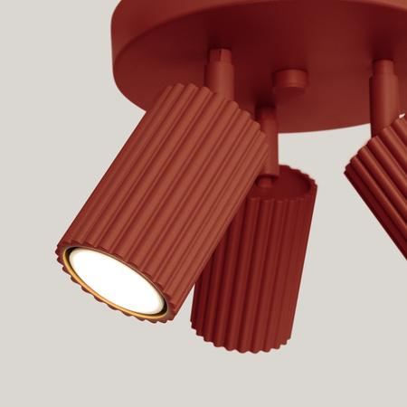 Stropní svítidlo Plafond Tuba Spot 3x GU10 Ochre Red Carbon Deep Space SL.1639 Sollux