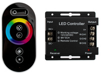 216W 3x6A ovladač + RF RGB DOTYKOVÉ DÁLKOVÉ OVLÁDÁNÍ 6 TLAČÍTEK