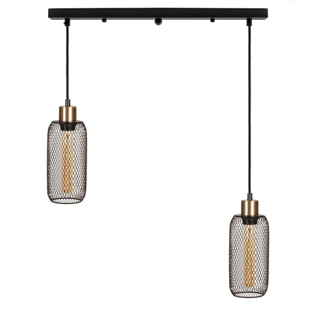 Podkrovní zavěšené stropní svítidlo Grid Black Overhang Strip for LED 2x E27 Elongated
