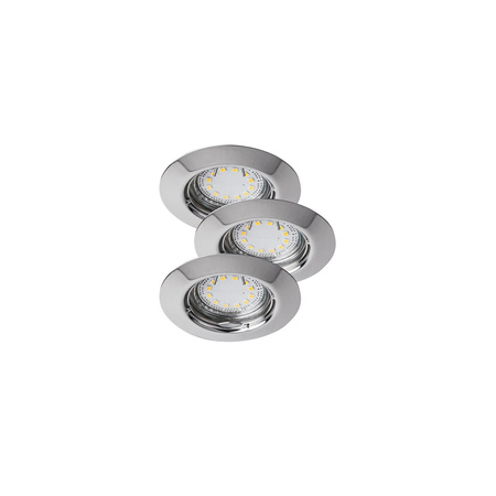 SPOT 3W 240lm 3000K GU10 Chrome Moderní bodové svítidlo pod omítku IP44/IP40 Lite Rabalux