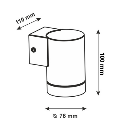 Nástěnná LED venkovní fasádní lampa 6,5W 450lm 4000K Neutrální 140° Stříbrná IP44 Nivero Sanico Goldlux