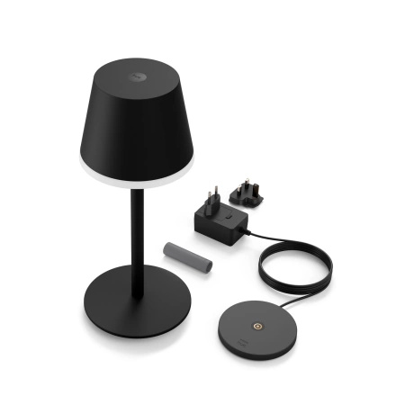 GO PORTBALE LED stolní lampa černá EU/UK 6W CCT RGB PHILIPS HUE Bluetooth Zigbee