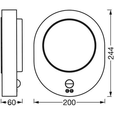 Nástěnné svítidlo fasádní nástěnné svítidlo 8W 370lm 3000K Endura STYLE DISC WALL LEDVANCE pohybový senzor