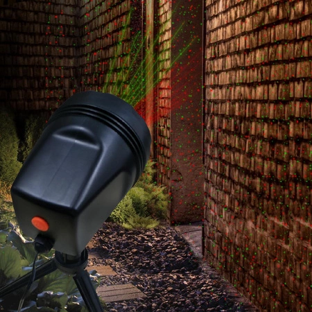 Vánoční laserový projektor 5 funkcí IP44 + napájecí zdroj Sanico Goldlux