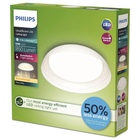 Stropní svítidlo LED Plafond 10W 1850lm 2700K SceneSwitch White Fleta Ultra Efficient Philips