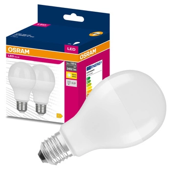 2x LED žárovka E27 A60 19W = 150W 2452lm 2700K Teplá bílá 200° OSRAM HODNOTA