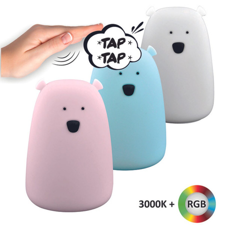 LED dekorativní lampa s baterií BEAR TAP TAP White GOLDLUX (Polux) 16cm