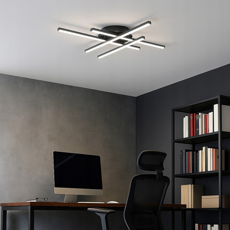 Geometrické stropní svítidlo PLAFON LED lustr MODENA GRANDO 34W 4000K černá