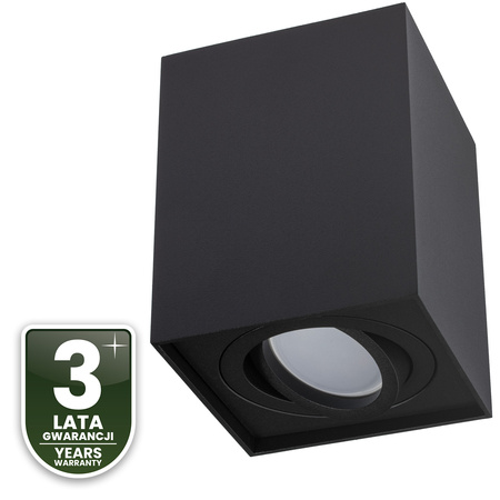 Povrchové Halogenové svítidlo GU10, SPOT TUBA 115mm Nastavitelná Čtvercová Černá AMAT-L LUMILED