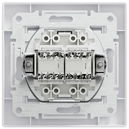 Dvojitá počítačová zásuvka Asphora 2x RJ45 bílá
