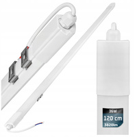 Hermetické LED svítidlo 36W 120cm Studená bílá 6200K IP65