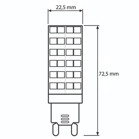 4x Žárovka LED G9, KAPSLE 12W = 100W 1152lm 4000K Neutrální bílá 360° LUMILED
