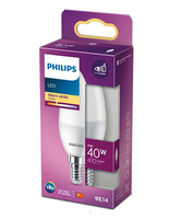 LED žárovka na svíčku E14 B35 4.9W = 40W 470lm 2700K Teplá bílá matná PHILIPS