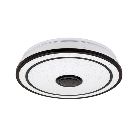 Plafond LED stropní světlo 24W 1600lm 3000-6500K CCT RGB Pilot Timer Black Moderní Nikolaus Rabalux