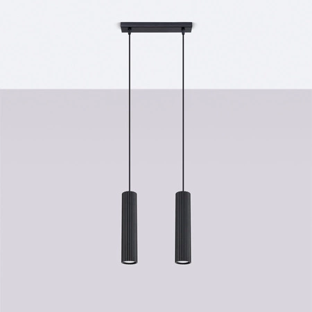 Stropní závěsné svítidlo Tuba Spot 2x GU10 Black Carbon Deep Space SL.1574 Sollux