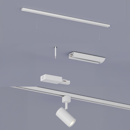 Sada závěsných světel pro autobusy 1m + 3x LED GU10 jednofázová bílá EasyLink Zilo Philips