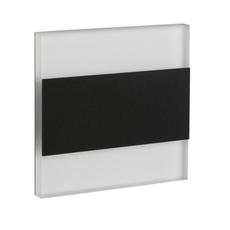 Schodišťové svítidlo LED 0,8W 13lm 3000K Warm Square Black Terra Kanlux