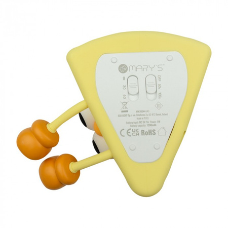 Dětské noční světlo LED 1W 3000K Warm USB dobíjecí 1200mAh žluté MARY'S SEREK