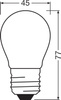LED žárovka P45 E27 4,8W = 40W 470lm 2700K Teplá bílá FILAMENTNÍ STMÍVATELNÁ LEDVANCE