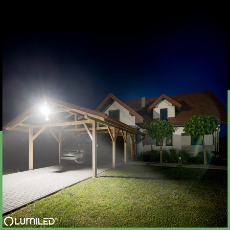 LED Reflektor AZZLER 20W 2400lm 4000K IP65 Venkovní Halogen Černý LUMILED